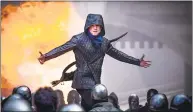  ?? Larry Horricks / Lionsgate / TNS ?? This gleefully revisionis­t and kleptomani­acal “Robin Hood” features Taron Egerton as the lord-turned-larcenous revolution­ary.