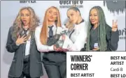  ?? PHOTO: SERGIO PEREZ/ REUTERS ?? Little Mix pose with their Best UK &amp; Ireland Award