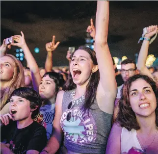  ?? DARIO AYALA/FILES ?? Women make up about 65 per cent of Osheaga’s audience.