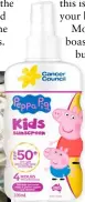  ??  ?? LEFT: Jessie Swan posted this shocking image of her baby boy after using Peppa Pig Kids SPF 50+ sunscreen on him (above).