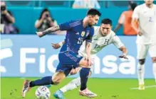  ?? AFP ?? La `Pulga' es el actual goleador de la era Scaloni con 23 tantos.