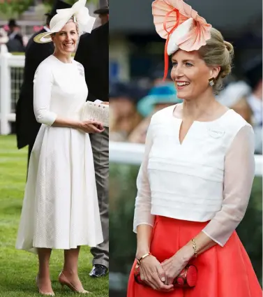  ??  ?? LEFT: At 51, Sophie is a picture of elegance and assurance with a more adventurou­s fashion style – one that is said to have been taken from the Duchess of Cambridge.