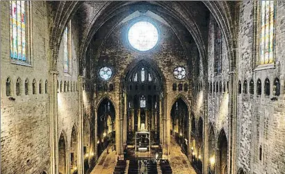  ?? PERE DURAN / NORD MEDIA ?? La nave única de estilo gótico de la catedral de Girona es la más ancha del mundo