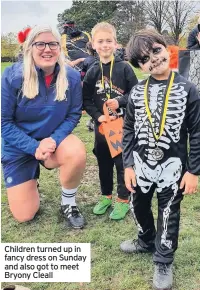  ?? ?? Children turned up in fancy dress on Sunday and also got to meet Bryony Cleall