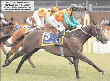  ??  ?? The Duncan Howells-trained FIORELLA runs in the Grade 1 Majorca Stakes on Sun Met day.