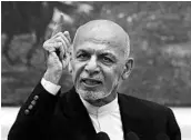  ?? RAHMAT GUL/AP ?? Afghan President Ashraf Ghani’s peace plan allows Taliban representa­tives to take part in the political process.