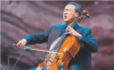  ?? Andy Cross, The Denver Post ?? Yo-Yo Ma performs at Red Rocks on Aug. 1.