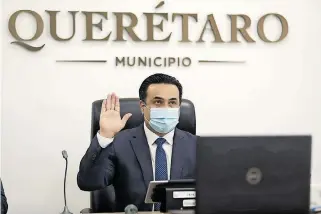  ?? CORTESÍA MUNICIPIO DE QUERÉTARO ?? Continúa trabajando el gobierno municipal, para hacer frente a la pandemia/