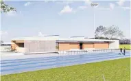  ?? CORTESÍA ?? Render del diseño de la nueva pista atlética.