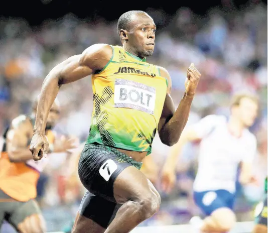  ?? FILE ?? Jamaica’s Usain Bolt on his way to 2012. clocking 19.32 seconds to take gold in the men’s 200m final at the London Olympic Games on Thursday, August 9,