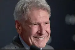  ?? Stefano rellandini/aFP via Getty Images/Tns ?? Harrison Ford smiles during a press conference for the film “Indiana Jones and the Dial of Destiny” at the 76th edition of the Cannes Film Festival in Cannes, France, on Friday.