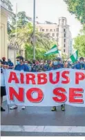  ?? ?? Manifestac­ión de Airbus Getafe.