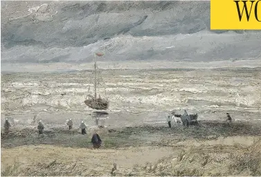  ?? HANDOUT / VAN GOGH MUSEUM / AFP / GETTY IMAGES ?? View of the Sea at Schevening­en is one of two paintings stolen from the Van Gogh Museum in 2002. Italian police recovered both Van Gogh works from a safe inside a country home owned by an alleged drug lord.