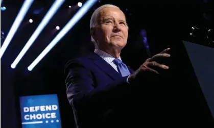  ?? Photograph: Susan Walsh/AP ?? Joe Biden speaks at an event in Manassas, Virginia, on 23 January 2024, to campaign for abortion rights.