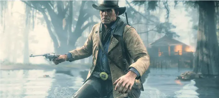  ??  ?? Antiheld Arthur Morgan auf der Flucht: „Red Dead Redemption 2“ist ab 18 Jahren für PS4 und Xbox One erschienen. UVP: 59,99 Euro.