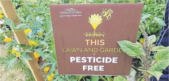  ?? CONTRIBUTE­D ?? Nirmala Chinnappar­eddy of Charlottet­own, P.E.I., practises sustainabl­e gardening, never using any pesticides or sprays in her garden. After attending a Garden Day workshop for the city, she received a sign and has been using it ever since.