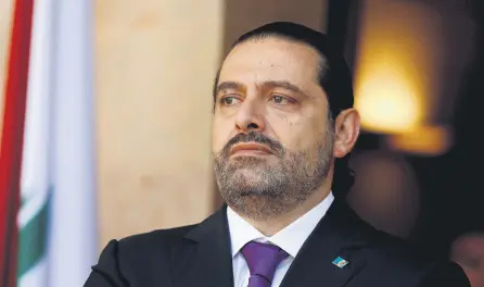  ??  ?? Lebanese PM Saad al-Hariri resigned in a video broadcast from Saudi Arabia last Saturday, pitching the country into a deep political crisis.