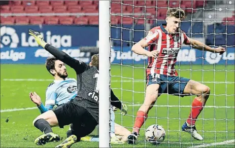  ?? PIERRE-PHILIPPE MARCOU / AFP ?? Ferreyra anotó en el último suspiro del partido para dar el empate al Celta