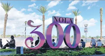  ??  ?? Woldenberg Riverfront Park has received the tricentenn­ial treatment during New Orleans’ 300th anniversar­y.