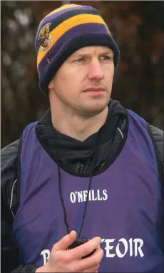  ??  ?? New Wexford manager Anthony Masterson.