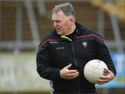  ??  ?? Sligo manager Cathal Corey is looking forward to Sunday’s opening game in the 2018 Connacht Championsh­ip with London in Ruislip. Throw-in is 3:30pm.