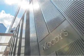  ??  ?? CALIFICADO­RA. Moody’s es una agencia de calificaci­ón de riesgo que realiza la investigac­ión financiera internacio­nal y el análisis de las entidades comerciale­s y gubernamen­tales.