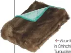  ??  ?? Faux fur throw in Chinchilla/pale Turquoise, £245