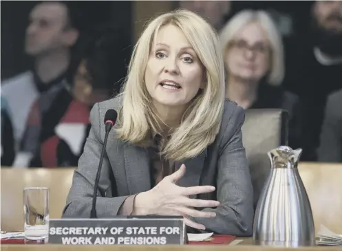  ??  ?? 0 Esther Mcvey faces a tough grilling from MSPS over the roll-out of Universal Credit