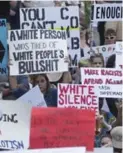  ??  ?? Protesters take part in an anti-racism demonstrat­ion outside the U.S. Embassy in Ottawa in August.