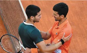  ?? | PHOTO : AFP ?? Carlos Alcaraz a dominé Novak Djokovic en demi-finale àMadrid hier.