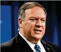  ?? ERIN SCHAFF / NEW YORK TIMES ?? Secretary of State Mike Pompeo, who had strongly urged that the U.S. takeouttop Iranian Gen. Qassem Soleimani, was with the president and military leaders in the Situation Room during the Iranian missile strikes.