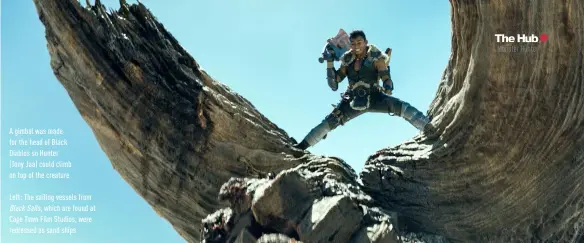  ??  ?? A gimbal was made for the head of Black Diablos so Hunter (Tony Jaa) could climb on top of the creature