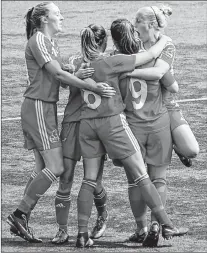  ?? MEMORIAL ATHLETICS PHOTO ?? The Sea-hawks women‘s soccer team hopes to exit this weekend by celebratin­g a sixth straight season as a participan­t in the AUS playoffs.