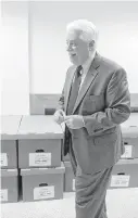  ?? Jon Shapley / Houston Chronicle ?? Harris County Clerk Stan Stanart says there are no documented cases of election tampering or hacking involving electronic voting machines. The machines, under Texas law, are never connected to the internet.