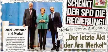  ??  ?? Mit Vorschussl­orbeeren wird die neue Große Koalition in Deutschlan­d nicht gerade überhäuft – aber wer weiß, vielleicht werden die Deutschen ja noch positiv überrascht sein.
