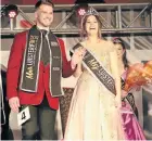  ?? Picture: NOMAZIMA NKOSI Picture: ANNELIE JONKER ?? CHEERS TO THE VICTORS: Ferreira Stumke and Carla Bonthuys after winning this year’s Mr and Miss Luister FM pageant last weekend at the King Edward Hotel in Central