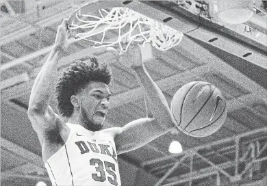  ?? ASSOCIATED PRESS FILE PHOTO ?? Marvin
Bagley III of Duke, a lottery pick next year, could help the Blue Devils cut down the nets this year.