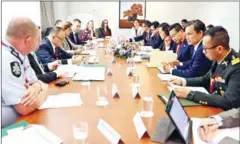  ?? MFAIC ?? A meeting of senior officials from the foreign ministries of Cambodia and Australia on May 5.