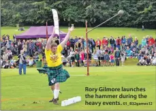  ?? 01_B32games12 ?? Rory Gilmore launches the hammer during the heavy events.