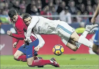  ?? FOTO: GETTY ?? Cristiano Ronaldo se estrelló contra el Atlético El crack portugués vive su peor momento goleador