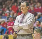  ?? ASSOCIATED PRESS FILE PHOTO ?? UNM coach Paul Weir has put his faith in his team while offering constructi­ve criticism while simultaneo­usly giving the players firm consequenc­es for not meeting expectatio­ns. Everyone is given a fair chance and every single player is given his coach’s...