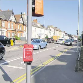  ??  ?? Kennington cyclist Ted Prangnell photograph­ed motorists using the cycle lanes last week