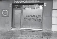  ?? ?? Fachada de la sede de Podemos en la capital.
LA VOZ