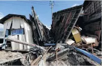  ?? SOE ZEYA TUN REUTERS ?? Destroyed houses are seen, in the aftermath of Typhoon Hagibis, in Koriyama, Fukushima, prefecture, Japan Oct. 15.