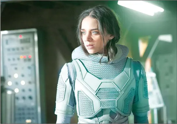  ?? (AP) ?? This image release by Marvel Studios shows Hannah John-Kamen in a scene from ‘Ant-Man and the Wasp’ which is flying high with an impressive $87mn opening weekend in US.