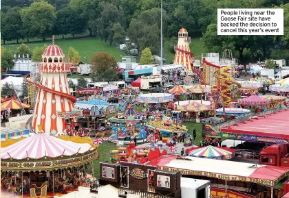  ??  ?? People living near the Goose Fair site have backed the decision to cancel this year’s event