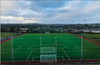  ??  ?? The new Banteer Community Sportsfiel­d astro-turf pitch.