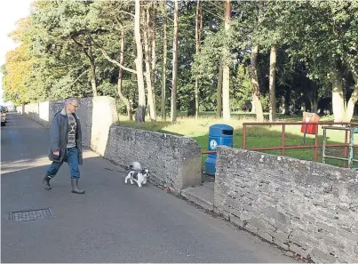  ?? Picture: Gareth Jennings. ?? The entrance to Carnoustie House Grounds in the town’s Yeaman Street, and, below, dog waste was thrown on to children’s play equipment in the park.