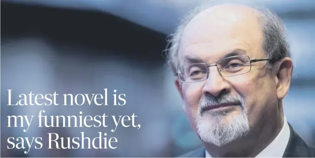  ??  ?? 0 Salman Rushdie launched his 14th novel, Quichotte, on the book festival’s final day