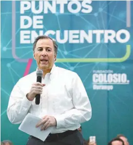  ?? SILVIA AYALA ?? El tema de seguridad es primordial para México: José Antonio Meade.